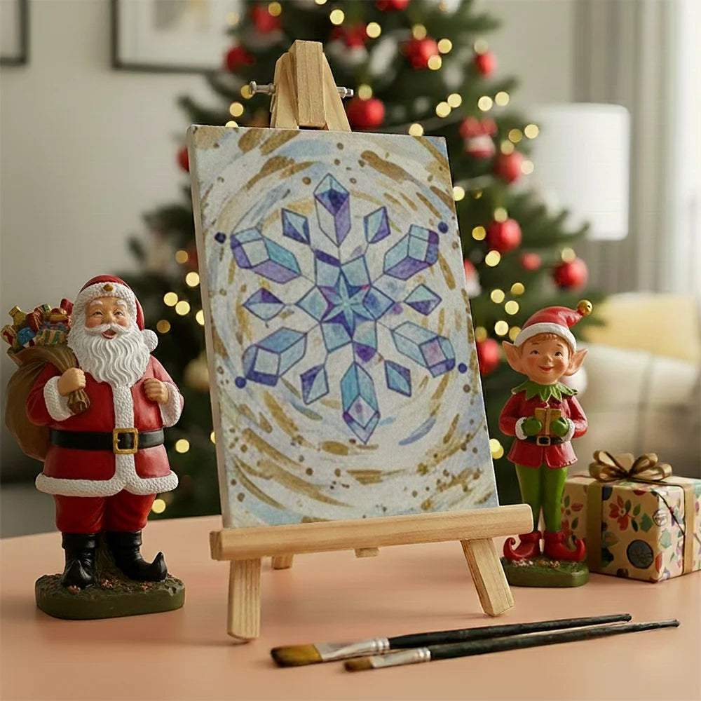 Måla efter siffror - 6 minimålningar | Set med abstrakta affirmationer