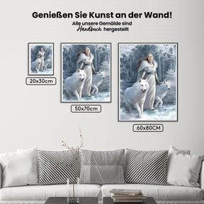 Wolf - Frau - Malen nach Zahlen