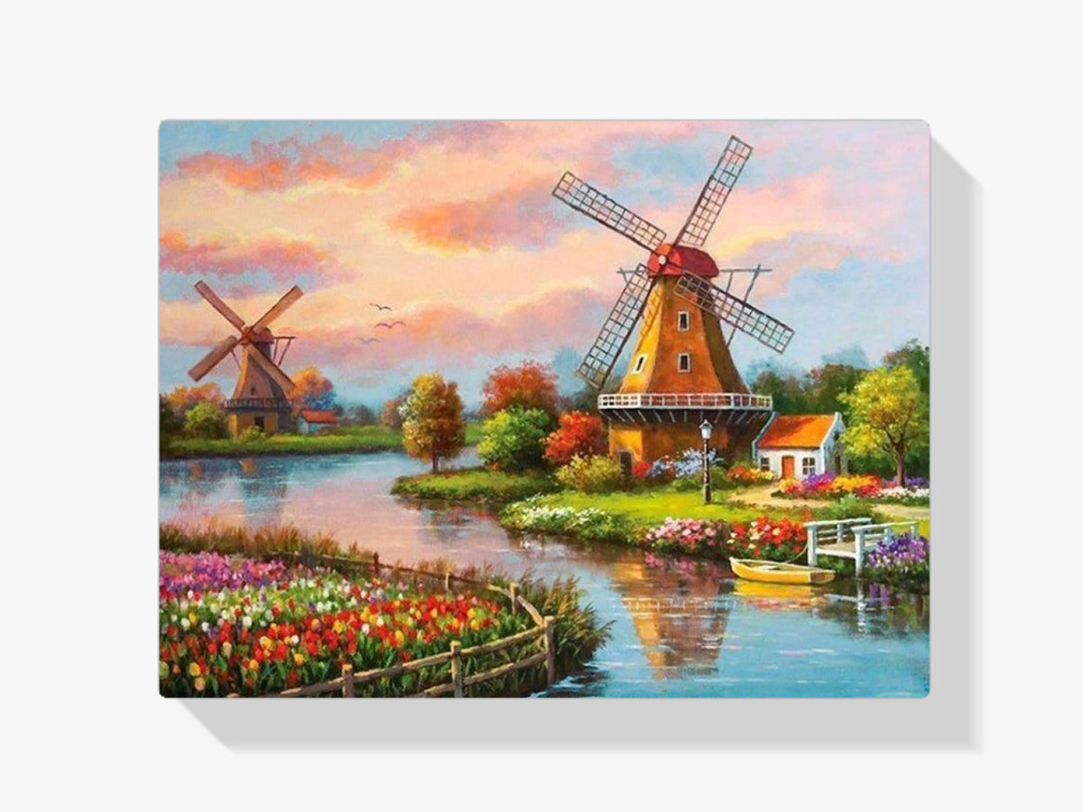 Zaanse Schans Niederländische Mühlen - Malen nach Zahlen