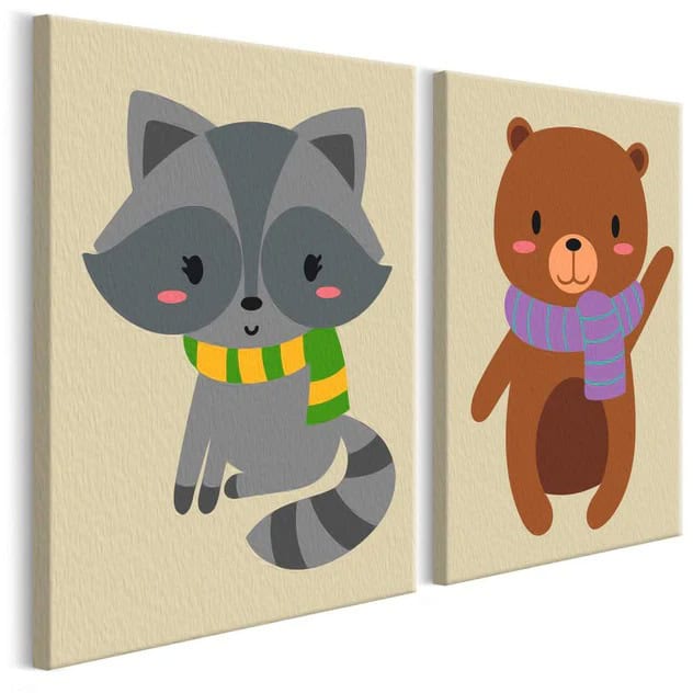 Waschbär und Bär