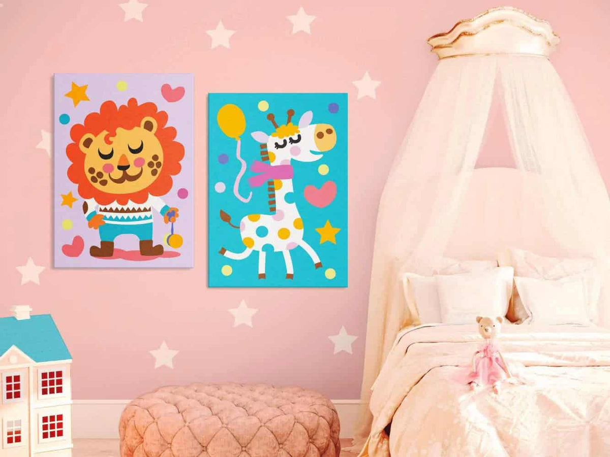 Löwe und Giraffe