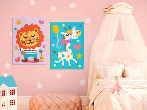 Löwe und Giraffe